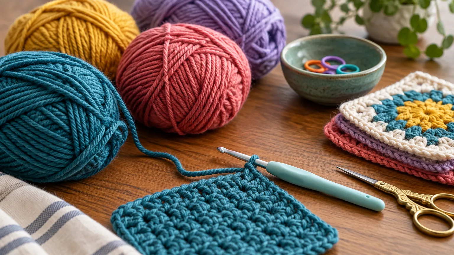 Illustrative image: beginner crochet projects