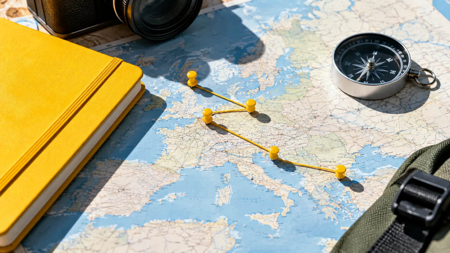 Illustrative image: multi-city trip planning