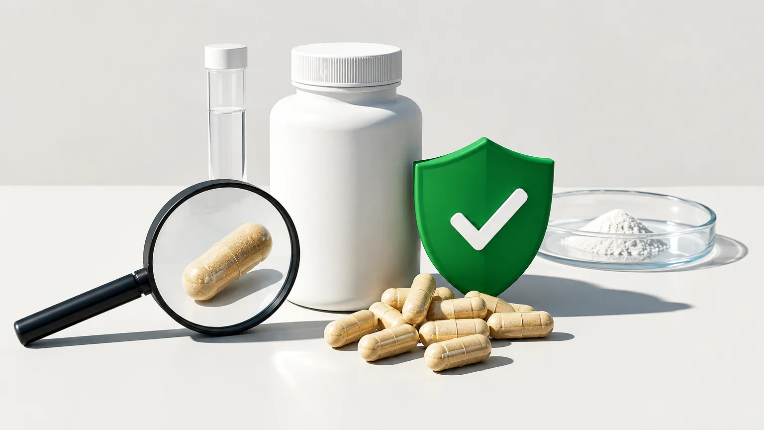 Illustrative image: third-party tested supplements