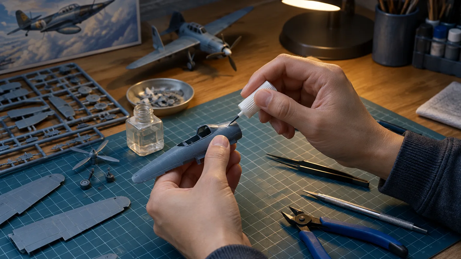 Illustrative image: plastic model kit for beginners