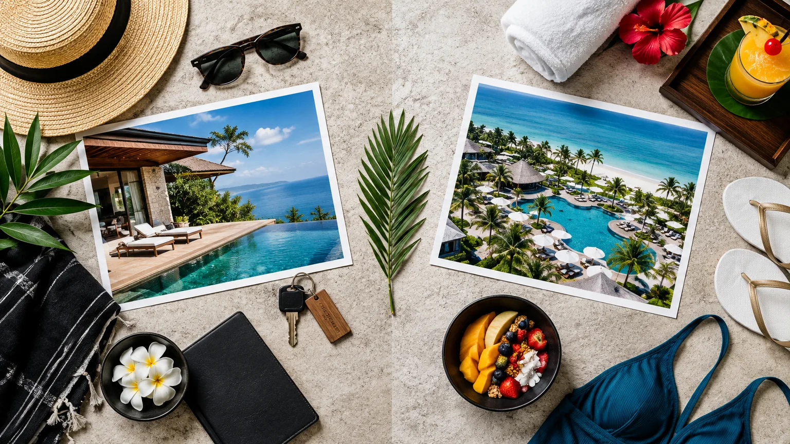 Illustrative image: private villa vs luxury resort