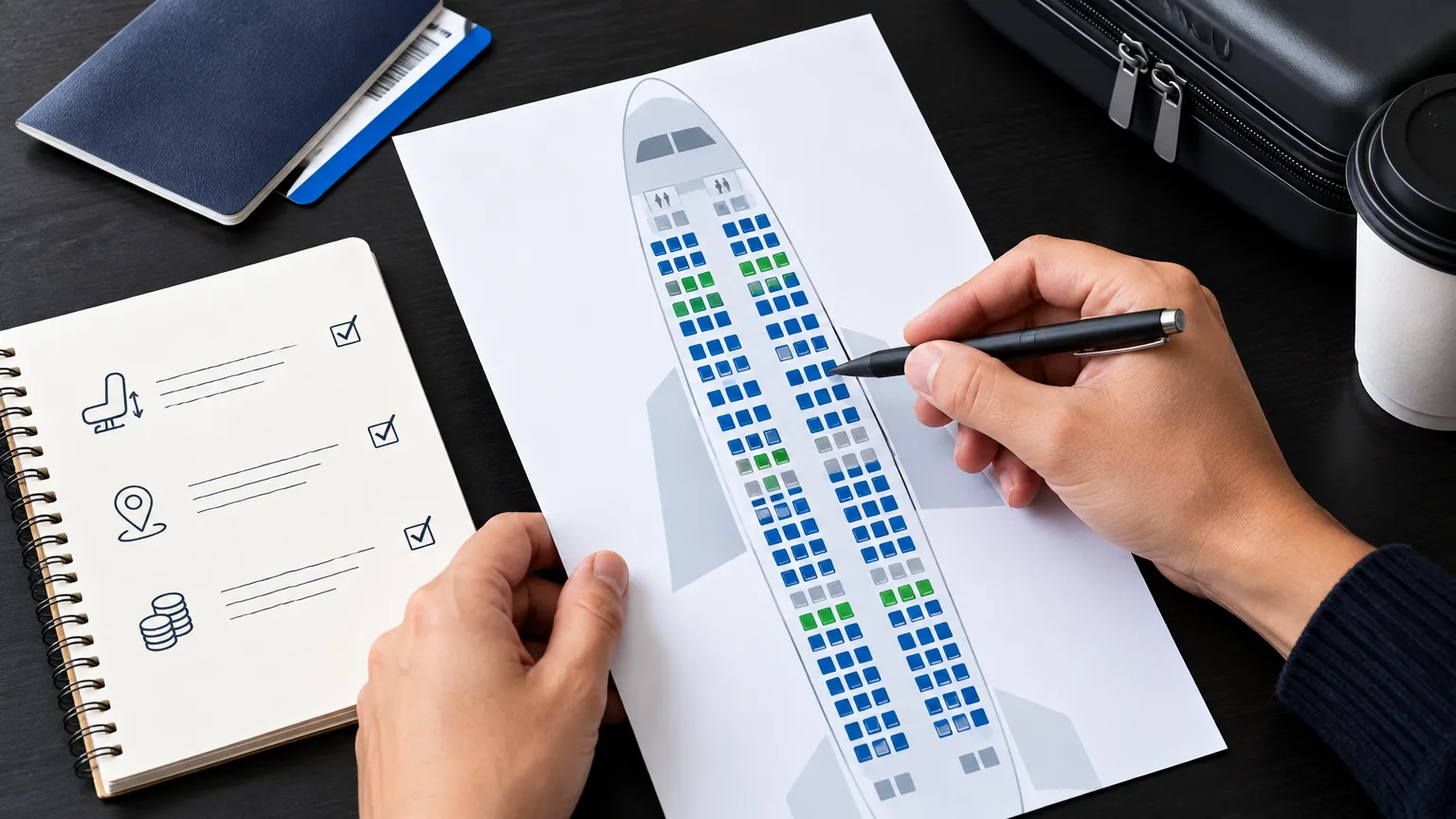 Illustrative image: choose airline seat