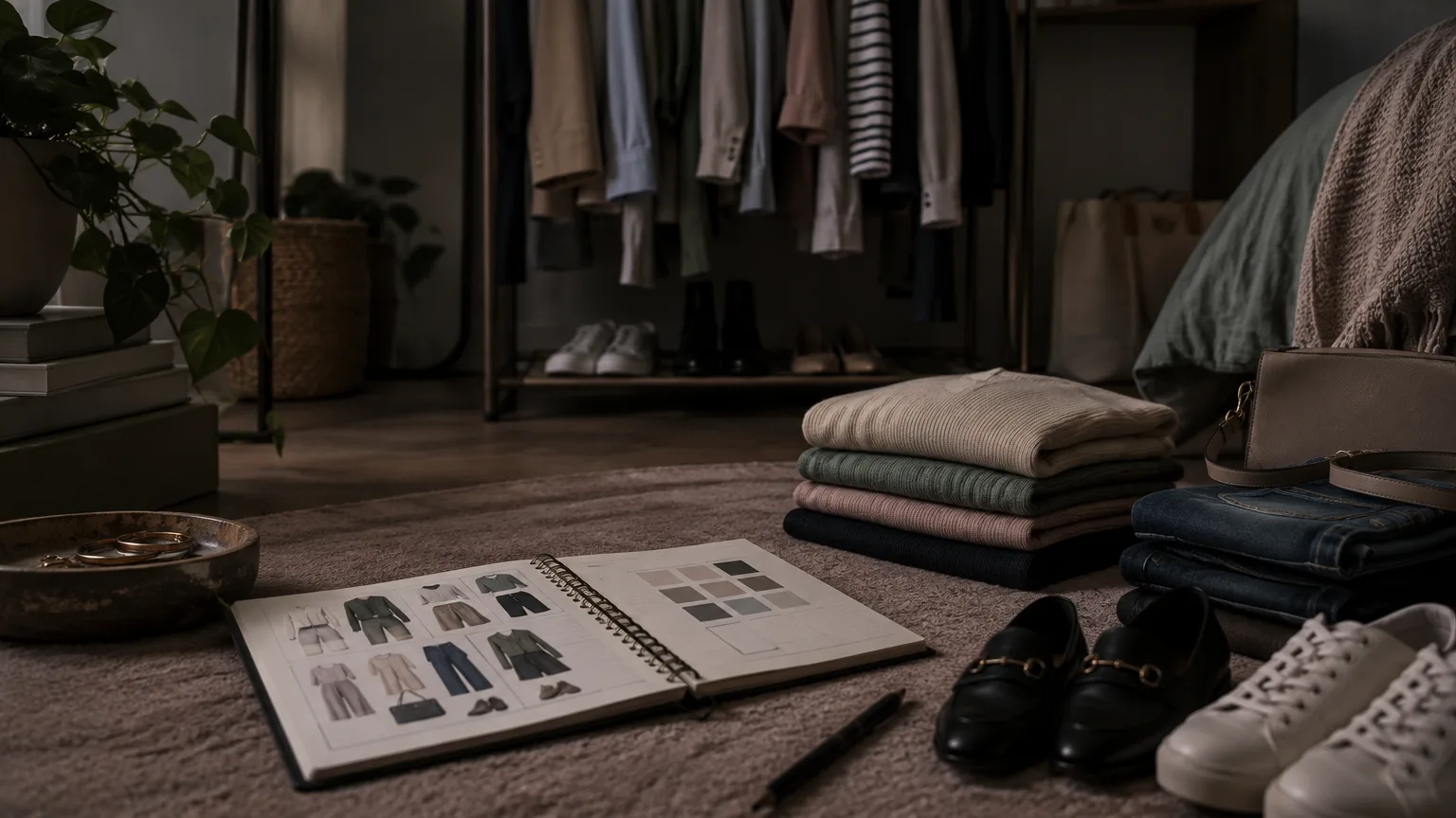 Illustrative image: capsule wardrobe on a budget